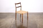Carved Wood Dining Chair with Woven Rush Seat by Costantini | Chairs by Costantini Design. Item composed of oak wood