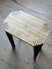Handmade Side Table Made from Maple and Walnut Woods | Tables by Hiraeth Ceramics. Item composed of maple wood in minimalism or contemporary style