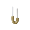 Noodle Duo Candle Holder In Brushed Brass | Decorative Objects by Tina Frey | Wescover Gallery at West Coast Craft SF 2019 in San Francisco. Item made of brass