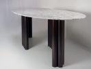 Cantus Sculptural Arabescato Marble Dining Table | Tables by DFdesignLab - Nicola Di Froscia. Item composed of copper and marble in contemporary or art deco style