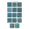 Set of 12 turquoise wall art tiles | Tiles by GVEGA. Item composed of ceramic in boho or mediterranean style