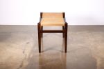 Luzio Leather Stool in Argentine Rosewood & Leather Cording | Chairs by Costantini Designñ. Item made of wood with fabric