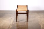 Luzio Leather Stool in Argentine Rosewood & Leather Cording | Chairs by Costantini Design. Item made of wood with fabric
