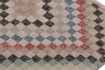 Vintage Zeki Müren Runner Rug, with Geometric Patterns | Area Rug in Rugs by Rug and Kilim