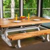 The Harper | Dining Table in Tables by Lumber2Love. Item made of oak wood with steel works with mid century modern & contemporary style