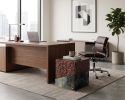 Ming Aesthetics Side Table in Solid Wood and Natural Marble | Tables by Dynasty Artisan. Item composed of wood & marble compatible with minimalism and contemporary style