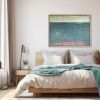 Patrician Lake | Oil And Acrylic Painting in Paintings by Victoria Primicias. Item composed of wood & canvas compatible with minimalism and contemporary style