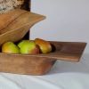24" Handcrafted Large Wood Dough Bowl Tray – Rustic Trencher | Serving Tray in Serveware by TerraKlay. Item made of wood compatible with contemporary and rustic style