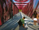 Blossom Hill Pedestrian Bridge | Public Sculptures by Vicki Scuri SiteWorks | Endicott Boulevard & Blossom Hill Road, San Jose, CA in San Jose. Item composed of steel