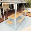 Grey 6-Seater SwingTable Cedar | Picnic Table in Tables by SwingTables. Item made of wood with steel