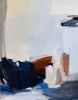 Modern Abstract in Deep Blue and Earth Tones for Living room | Oil And Acrylic Painting in Paintings by Arohika Verma. Item composed of canvas in mid century modern or contemporary style