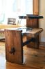 Live edge oak end table | Tables by Abodeacious. Item made of oak wood