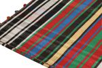 Vintage Persian Kilim in with Vibrant Polychromatic Stripes | Area Rug in Rugs by Rug and Kilim