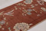Rug & Kilim’s Chinese Art Deco Rug, Rust with Florals | Area Rug in Rugs by Rug and Kilim