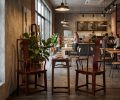 Imperial Ming Style Crimson Flamewood Official Hat Chair Set | Armchair in Chairs by Dynasty Artisan. Item composed of wood in contemporary or eclectic & maximalism style