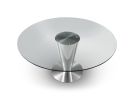 Ocean Drive dining table | Tables by Greg Sheres. Item made of steel with glass works with contemporary & art deco style