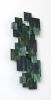 "Emerald" TTS Glass and Metal Wall Sculpture | Wall Hangings by Karo Studios. Item composed of metal & glass compatible with modern style