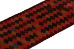 1950s Vintage Kilim runner in Red, Black and Rust Orange | Area Rug in Rugs by Rug and Kilim
