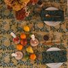 Block Print Tablecloth | Flower Field | Linens & Bedding by ichcha. Item composed of cotton in boho or modern style