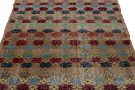 Hand-Knotted Vintage Distressed Art Deco Rug in Pink, | Area Rug in Rugs by Rug and Kilim