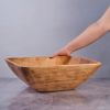 17" Square Large Nesting Wood Bowl, Salad Bowl, Serving Bowl | Serveware by TerraKlay. Item made of wood works with contemporary & rustic style