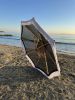 Handmade Macrame Boho Beach Umbrella with Cotton Fringe | Textiles by Dimitar Kostadinov | Aparthotel Crotiria in Burgas