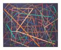 "Untitled" (Royal Purple" | Oil And Acrylic Painting in Paintings by Matthew Mahler. Item made of fabric with synthetic