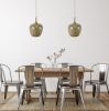 Tapered Sphere Hanging Light with white cord | Pendants by Alex Marshall Studios. Item composed of brass and ceramic in mid century modern or contemporary style