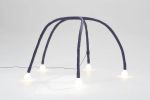 Playful Purple Floor Lamp - IC 13 by Studio Josha | Lamps by Studio Josha. Item composed of steel and fiber in contemporary or eclectic & maximalism style