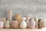 Sand Stripe Wallpaper in Fog | Wall Treatments by Eso Studio Wallpaper & Textiles. Item made of paper compatible with boho and minimalism style
