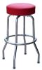 Commercial Retro Bar Stool - Model 1950 | Chairs by Richardson Seating Corporation | Clinton's Soda Fountain in Independence. Item composed of metal and leather