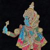 Sita Ram Hand Embroidered Bejewelled Installation of Hindu G | Embroidery in Wall Hangings by MagicSimSim
