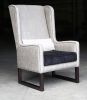 High Back Wing Chair in Kravet Fabric by Costantini, Matteo | Wingback Chair in Chairs by Costantini Design. Item composed of fabric in modern style