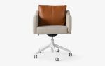 Papillonne Swivel Office Chair | Chairs by LAGU. Item made of fabric & brass compatible with minimalism and modern style