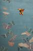 Spirit in the sky. Blue background rug with butterflies | Area Rug in Rugs by Sergio Mannino Studio. Item composed of fiber