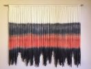 FROSTFIRE Grey Ombré Pink Textile Wall Hanging, Dip Dye Fibe | Macrame Wall Hanging in Wall Hangings by Wallflowers Hanging Art. Item made of oak wood with wool works with boho & mid century modern style