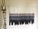 ICICLE Grey Textile Wall Hanging, Custom Fiber Art Tapestry | Macrame Wall Hanging in Wall Hangings by Wallflowers Hanging Art. Item composed of oak wood and wool in boho or minimalism style