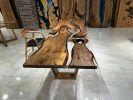 Custom clear epoxy resin table, coffee table | Dining Table in Tables by Gül Natural Furniture. Item composed of wood in boho or industrial style
