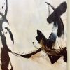 Listen To Your Heart, taupe, black and white abstract art | Oil And Acrylic Painting in Paintings by Lynette Melnyk. Item made of canvas with synthetic