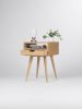 HEIM Nightstand, bedside table with one drawer open shelf | Tables by Mo Woodwork | Stalowa Wola in Stalowa Wola. Item composed of oak wood in minimalism or mid century modern style