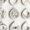 Stitched Ceramics - Set Of 12 | Art & Wall Decor by Elizabeth Prince Ceramics