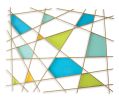 "Triangulation" Glass and Metal Wall Art Sculpture | Wall Sculpture in Wall Hangings by Karo Studios | Palm springs in Los Angeles. Item made of metal & glass
