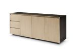Barcelona Buffet Oak | Credenza in Storage by Greg Sheres. Item composed of oak wood & bronze