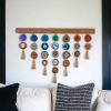 Uma Neutral Chakra Wall Hanging | Macrame Wall Hanging in Wall Hangings by Mod North + Co. Item composed of oak wood & brass compatible with boho and eclectic & maximalism style