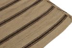 Handwoven Vintage Kilim Beige-Brown Stripe Patterns | Area Rug in Rugs by Rug and Kilim
