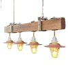 Telegraph Pole Crossarm Beam Chandelier Insulator Metal Hood | Chandeliers by RailroadWare Lighting Hardware & Gifts. Item composed of wood and metal in country & farmhouse or eclectic & maximalism style