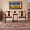 Legacy Ellsworth Ming Begonia Openwork Horseshoe Armchair I | Chairs by Dynasty Artisan. Item composed of wood compatible with contemporary and eclectic & maximalism style