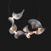Dune 6 Spiral in Metallic Tones Pendant Light | Chandeliers by MOSS Objects. Item made of metal compatible with contemporary and japandi style