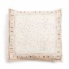 Maze Brown Hand Embroidered Pillow | Pillows by Studio Variously. Item made of cotton