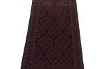 Rug & Kilim’s Baluch Runner Rug with Black, Burgundy | Area Rug in Rugs by Rug and Kilim